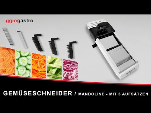 Grøntsagssnitter/mandolin - 3 tilbehørsdele