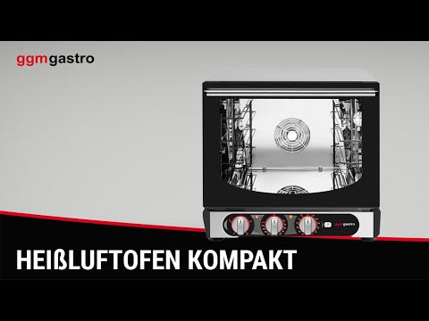 El Konvektionsovn – kompakt med dampfunktion - Analog - 4 x GN 1/1 eller 60 x 40 cm - med Vandindsprøjtning