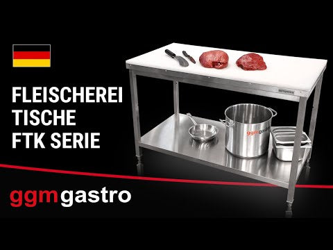 Slagter arbejdsbord PREMIUM 1,6 m - bordplade 40 mm