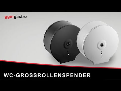 Toiletpapirdispenser til store ruller - rustfrit stål - sort