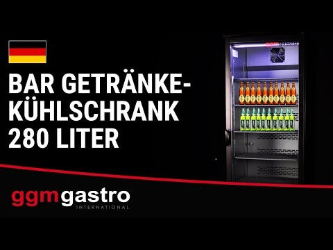 Flaskekøleskab - 280 Liter - med 1 glasdør