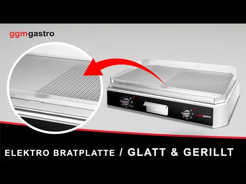 Elektrisk stegeplade - 5 kW - Glat og Rillet