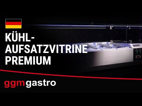 Kølevitrine - Køleopsats PREMIUM 1,5 m x 0,34 m - til 7x 1/4 GN-beholder