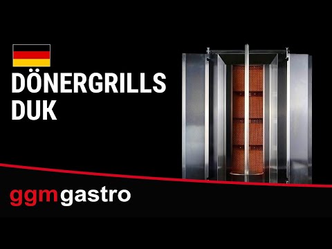 Kebabsteger/kebabgrill - 5 brænder - maks. 80 kg - inkl. 2 Beskyttelsesplade & 2 Dør