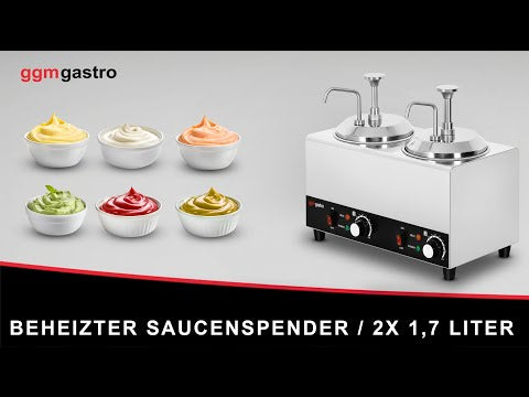Saucevarmer med dispenser - 1x 2 Liter