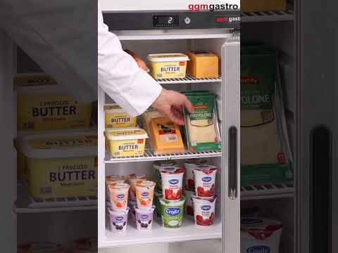 Mini-lagerkøleskab i rustfrit stål PREMIUM – 113 liter – med 1 dør