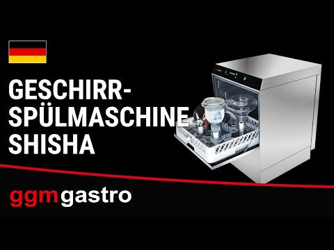 Underbordsopvaskemaskine - Dobbeltvægget - til shisha-glas - Digital - 4,9 kW - med indbygget afkalker - med Rense-, afspændings- & ludpumpe