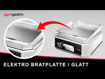 Elektrisk stegeplade - 2,5 kW - Glat