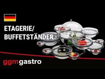 Etagerie/ Buffetstativ - roterende - inkl. 17 melaminskåle - runde