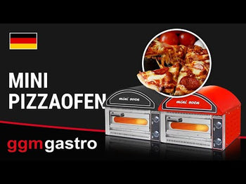 Kompakt pizzaovn - 1x 34 cm - rød