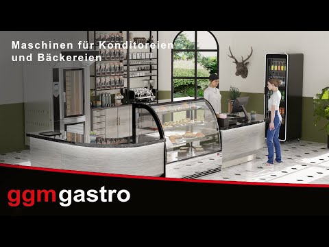 Roterende varmluftsovn til bageri - Touch - 10x EN 600x400 - inkl. motorhjelm og hæve-/sænkeovn