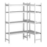 Hylde sæt af aluminium - L-form - dybde: 460 mm