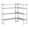 Hylde sæt af aluminium - L-form - dybde: 460 mm