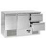 Kølebord ECO - 1368x700 mm - 368 liter - Farve sort - statisk køling - med 2 døre - med 2 skuffer