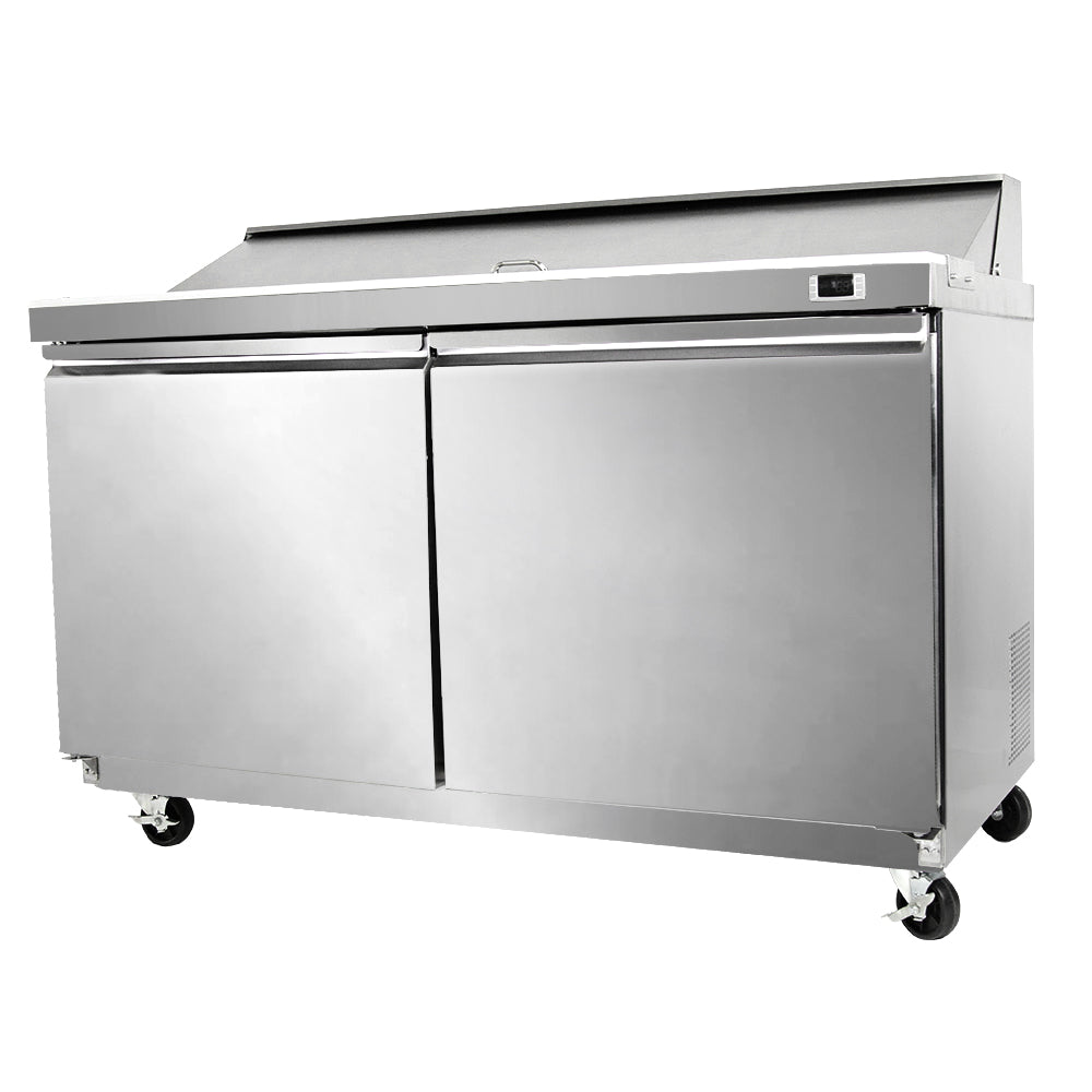 Saladette / Pizzadisk PREMIUM - 1,60 x 0,86 m – 510 liter - med 2 Døre