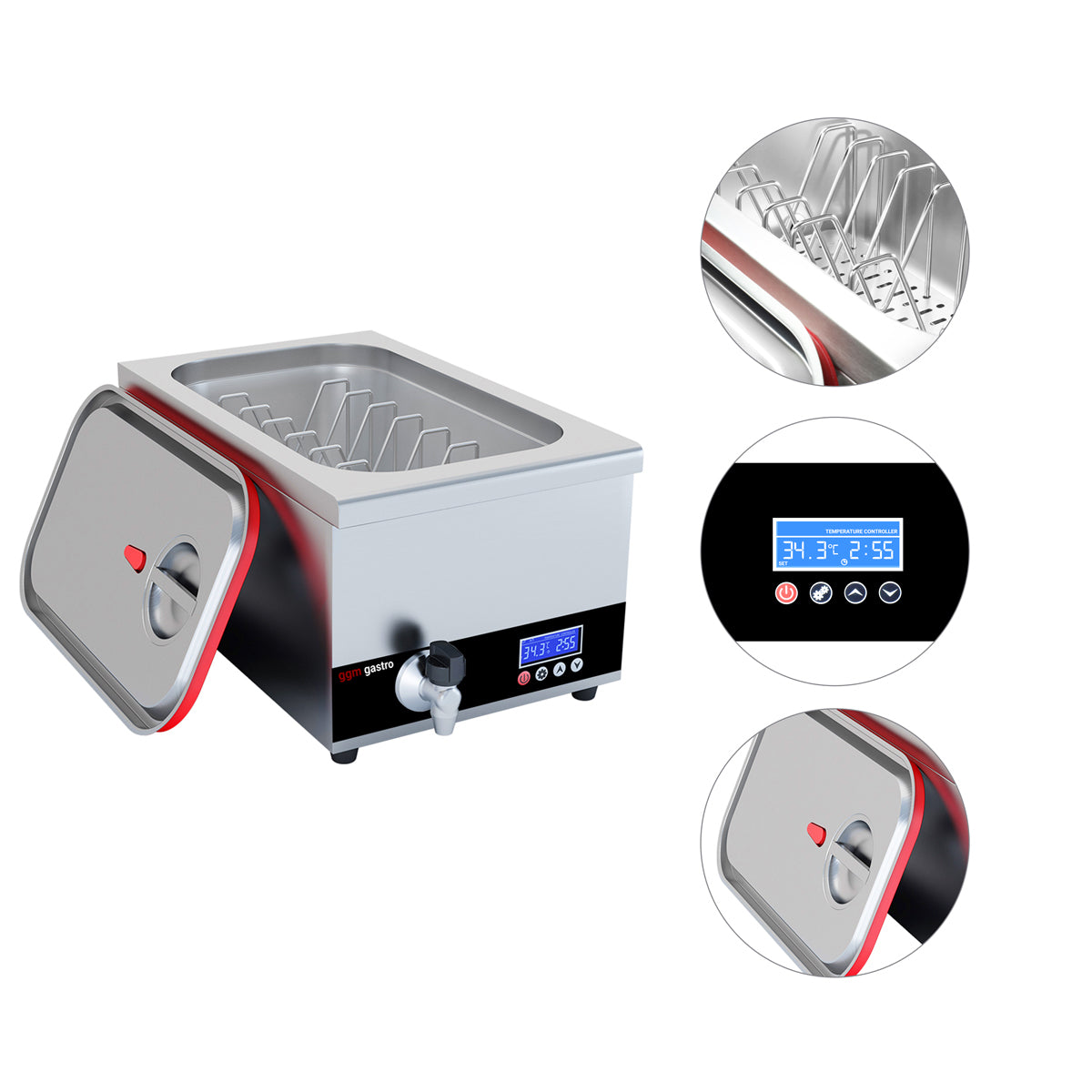 Sous-Vide komfur - 24 liter | Sous-Vide | Vandbad | Kogeplader | Softcooker | Softcooker