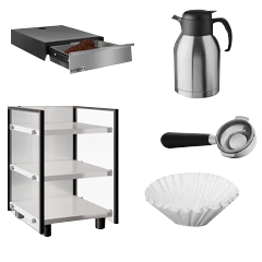 Tilbehør: Kaffe, te og bar
