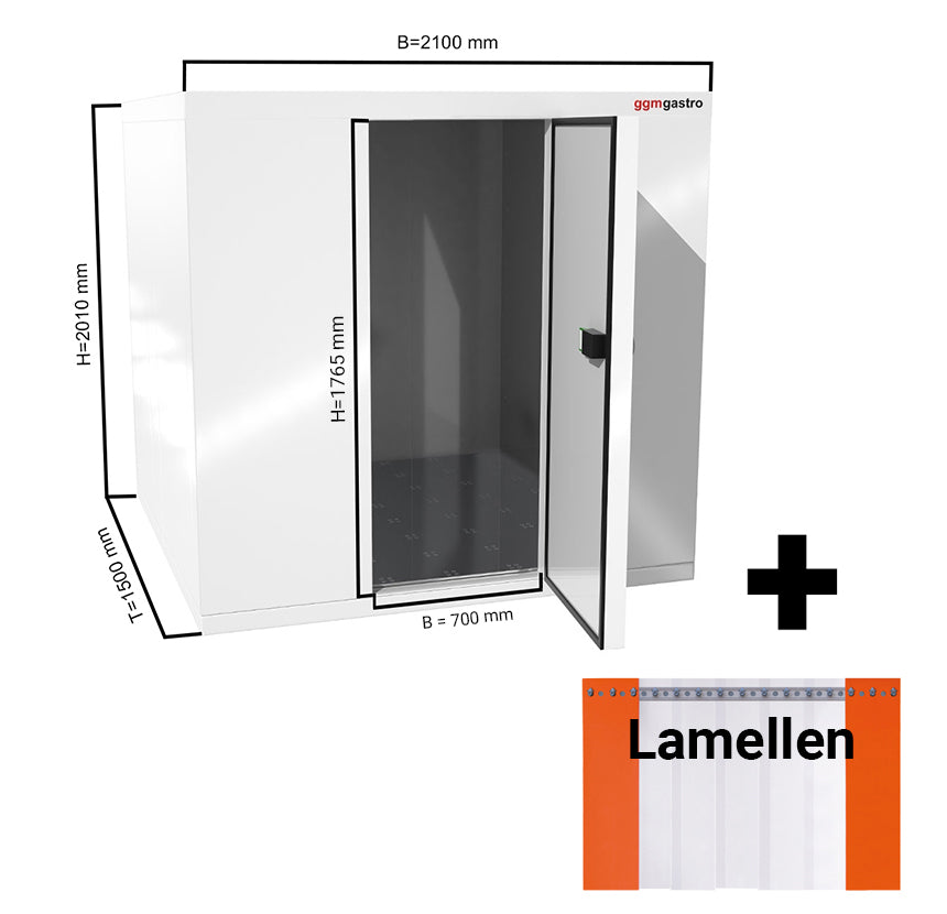 Fryserum 2,1 x 1,5 m - højde 2,01 m - 6,3 m³