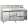 Pizzabord ECO - 1795x700 mm - 1 dør og 4 skuffer - til 8x GN 1/3 GN-kantiner